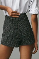 Maeve Tweed Zip-Front Shorts