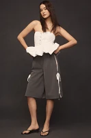 Find Me Now Leisu Lace-Panel Bermuda Shorts