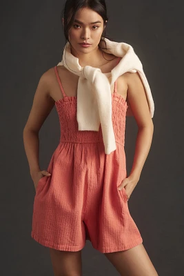 Pilcro Sleeveless Smocked Romper