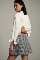 English Factory Gingham Pleated Skort