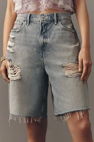 Good American Extreme Barrel Mid-Rise Denim Shorts