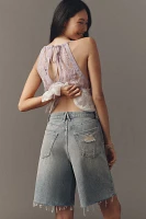 Good American Extreme Barrel Mid-Rise Denim Shorts