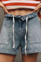 Good American Lite Linen Denim Shorts
