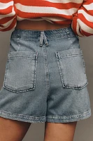 Good American Lite Linen Denim Shorts