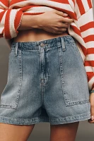 Good American Lite Linen Denim Shorts
