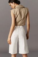 Hudson Skylar High-Rise Dropped Long Denim Shorts