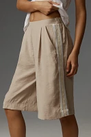 By Anthropologie Lace Side-Stripe Shorts