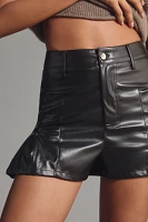 MABLE Faux Leather Skirty Shorts