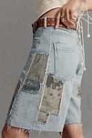 The Adi Mid-Rise Relaxed Shorts by Pilcro: Patchwork Edition