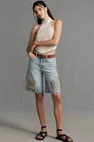 The Adi Mid-Rise Relaxed Shorts by Pilcro: Patchwork Edition