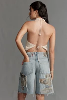 The Adi Mid-Rise Relaxed Shorts by Pilcro: Patchwork Edition