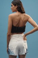 The Devon Denim Shorts by Pilcro: Wave Print Edition
