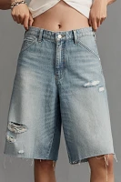 Pilcro Elastic-Back Denim Bermuda Shorts