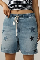 Pilcro Star-Embellished PJ Pull-On Shorts