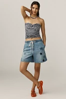 Pilcro Star-Embellished PJ Pull-On Shorts