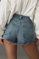 Pilcro High-Rise Frayed Denim Shorts