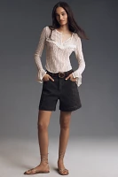 Pilcro Seamed Denim Shorts