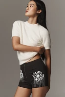 Maeve Embellished Micro Shorts