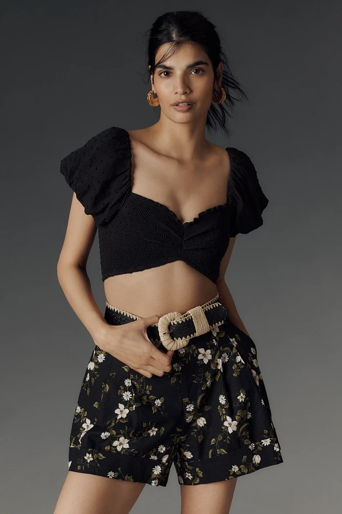 The Avery Pleated Trouser Shorts by Maeve: Cuffed Edition