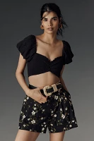 The Avery Pleated Trouser Shorts by Maeve: Cuffed Edition
