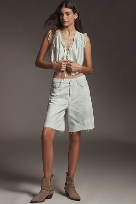 7 For All Mankind Lola Bermuda Denim Shorts