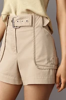 Derek Lam 10 Crosby Monterey High-Rise Belted Utility Shorts