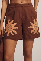 The Wolf Gang Sueño Tailored Cotton Linen Shorts