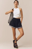 The Somerset Shorts: Stripe Trim Linen Edition