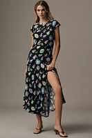 Corey Lynn Calter Short-Sleeve Printed Maxi Dress