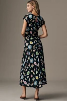 Corey Lynn Calter Short-Sleeve Printed Maxi Dress