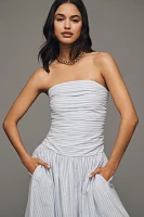 Joe's Jeans The Reina Strapless Linen Blend Midi Dress