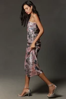 Porridge One-Shoulder Floral Sequin Maxi Dress