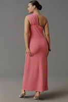 Porridge Antonia Twist-Front Ribbed Maxi Dress