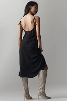 Bishop + Young Adria Tie-Strap Ruched Midi Dress