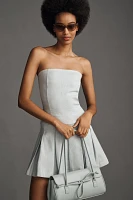 Bishop + Young Positano Strapless Linen Pleated Mini Dress
