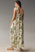 By Anthropologie Sleeveless Square-Neck Maxi Dress