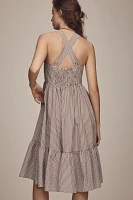 Maeve Halter Bow-Front Midi Dress