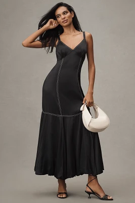 Maeve Sleeveless V-Neck Open-Back Maxi Dress