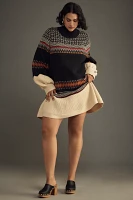 By Anthropologie Bubble-Sleeve Turtleneck Sweater