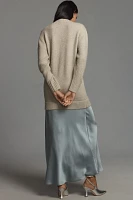 By Anthropologie Long-Sleeve Twofer Sweater Slip Midi Dress