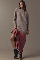 By Anthropologie Long-Sleeve Twofer Sweater Slip Midi Dress