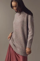 By Anthropologie Long-Sleeve Twofer Sweater Slip Midi Dress