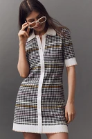 Maeve Buttondown Sweater Shift Mini Dress