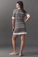 Maeve Buttondown Sweater Shift Mini Dress