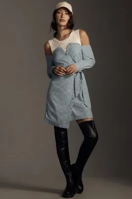 By Anthropologie Long-Sleeve Sheer Tunic Dress