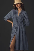 Pilcro Corset Midi Shirt Dress