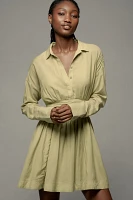 Maeve Long-Sleeve Mini Shirt Dress