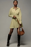 Maeve Long-Sleeve Mini Shirt Dress