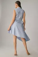 Maeve Asymmetrical Sleeveless Shirt Dress