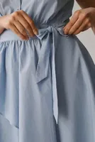 Maeve Asymmetrical Sleeveless Shirt Dress